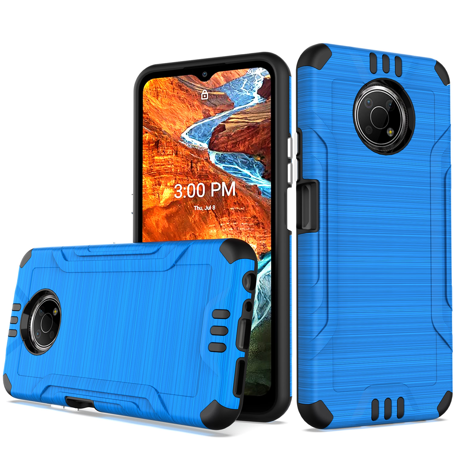 Funda rígida de poliuretano termoplástico con armadura delgada de doble capa para Nokia G300 híbrido - Imagen 21 de 83