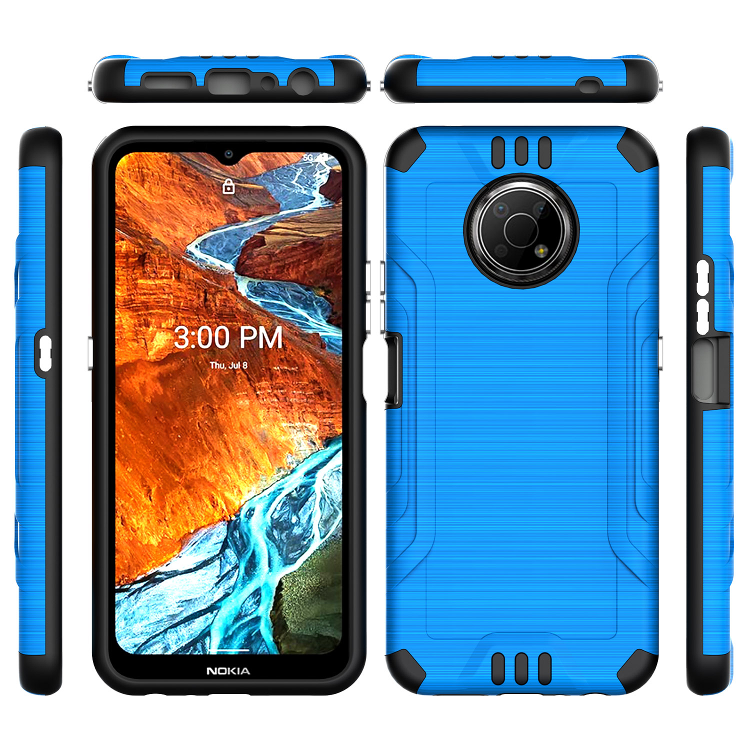 Funda rígida de poliuretano termoplástico con armadura delgada de doble capa para Nokia G300 híbrido - Imagen 22 de 83