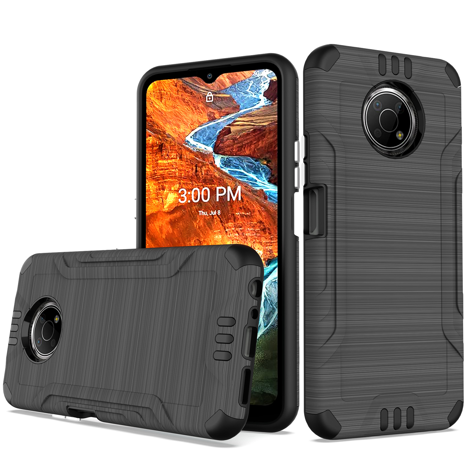 Funda rígida de poliuretano termoplástico con armadura delgada de doble capa para Nokia G300 híbrido - Imagen 30 de 83