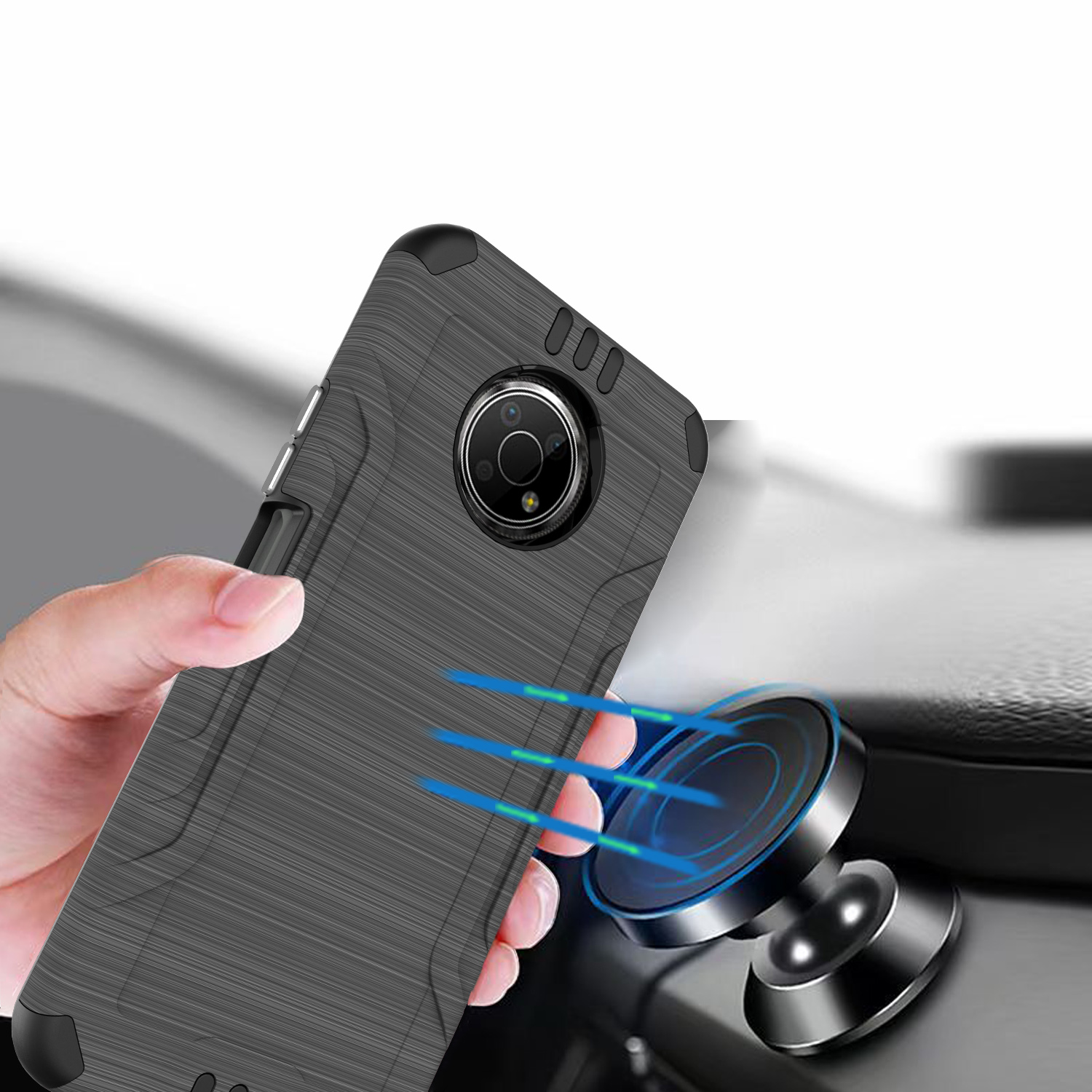 Funda rígida de poliuretano termoplástico con armadura delgada de doble capa para Nokia G300 híbrido - Imagen 33 de 83