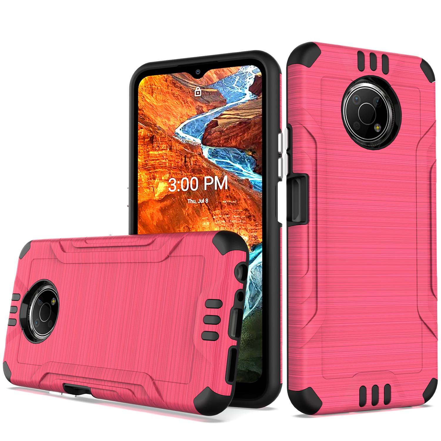 Funda rígida de poliuretano termoplástico con armadura delgada de doble capa para Nokia G300 híbrido - Imagen 48 de 83