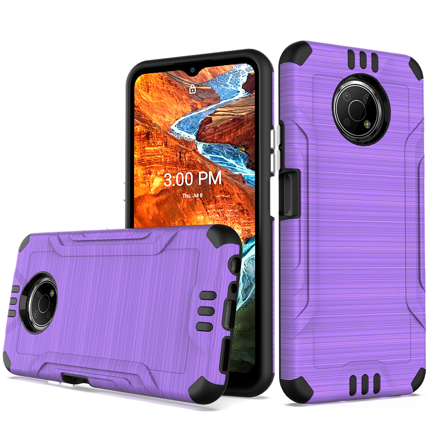 Funda rígida de poliuretano termoplástico con armadura delgada de doble capa para Nokia G300 híbrido - Imagen 75 de 83