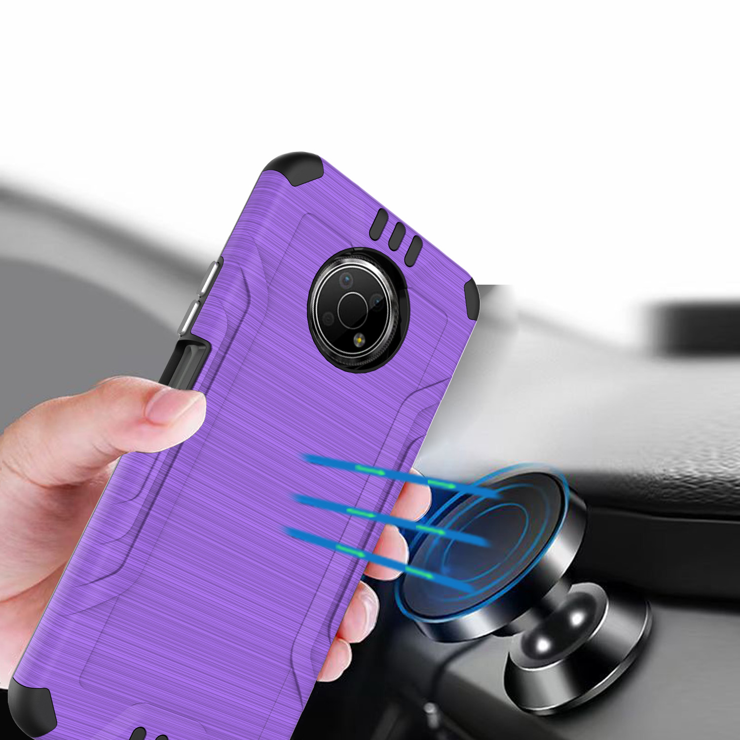 Funda rígida de poliuretano termoplástico con armadura delgada de doble capa para Nokia G300 híbrido - Imagen 79 de 83