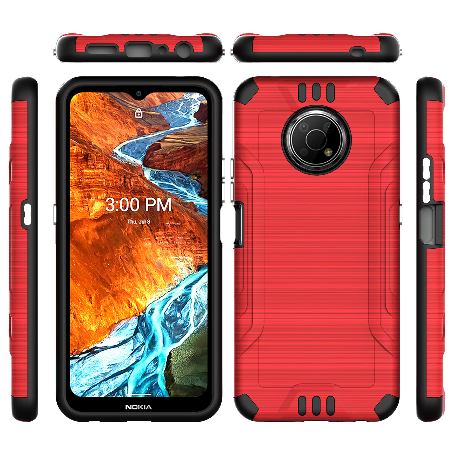 Funda rígida de poliuretano termoplástico con armadura delgada de doble capa para Nokia G300 híbrido - Imagen 40 de 83