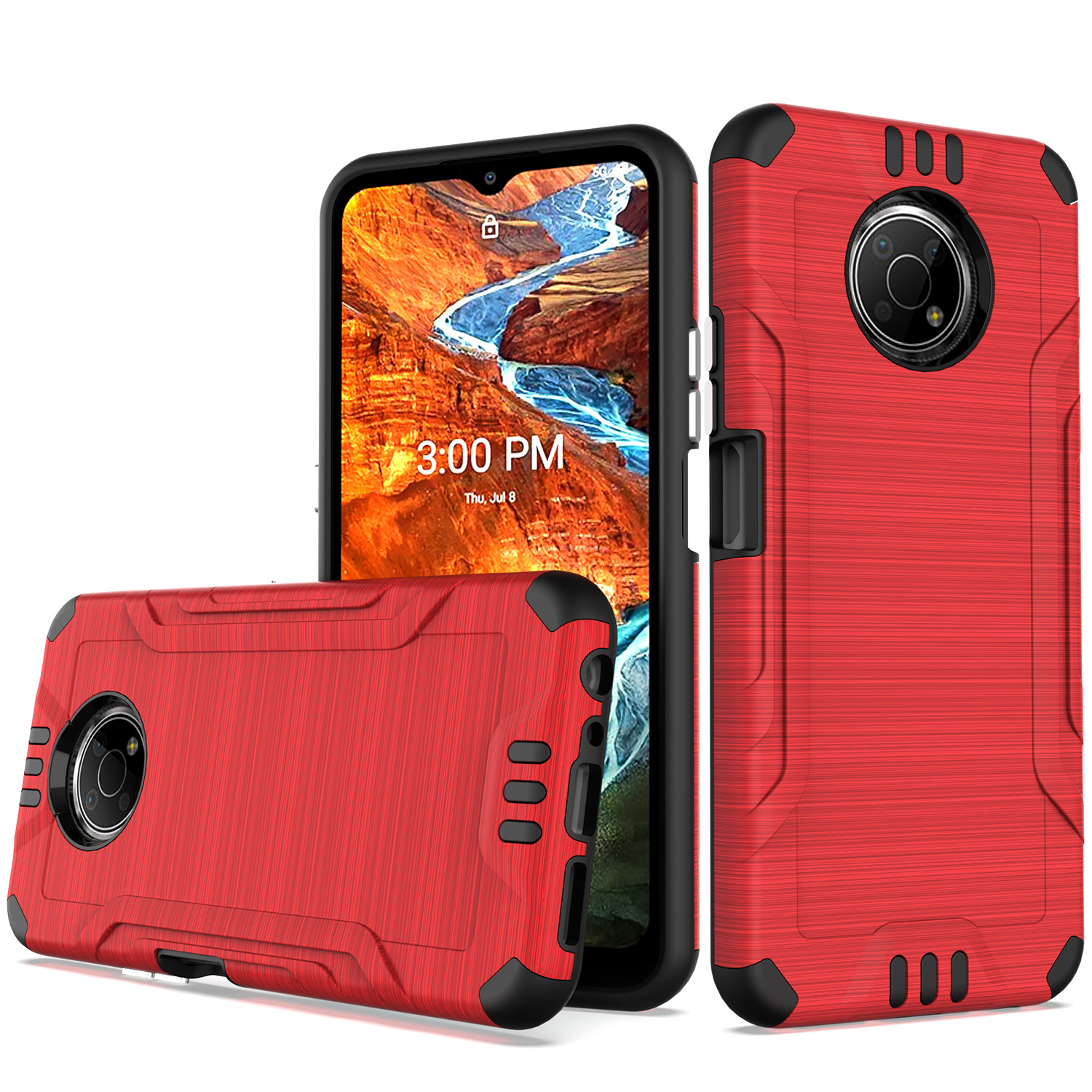 Funda rígida de poliuretano termoplástico con armadura delgada de doble capa para Nokia G300 híbrido - Imagen 39 de 83