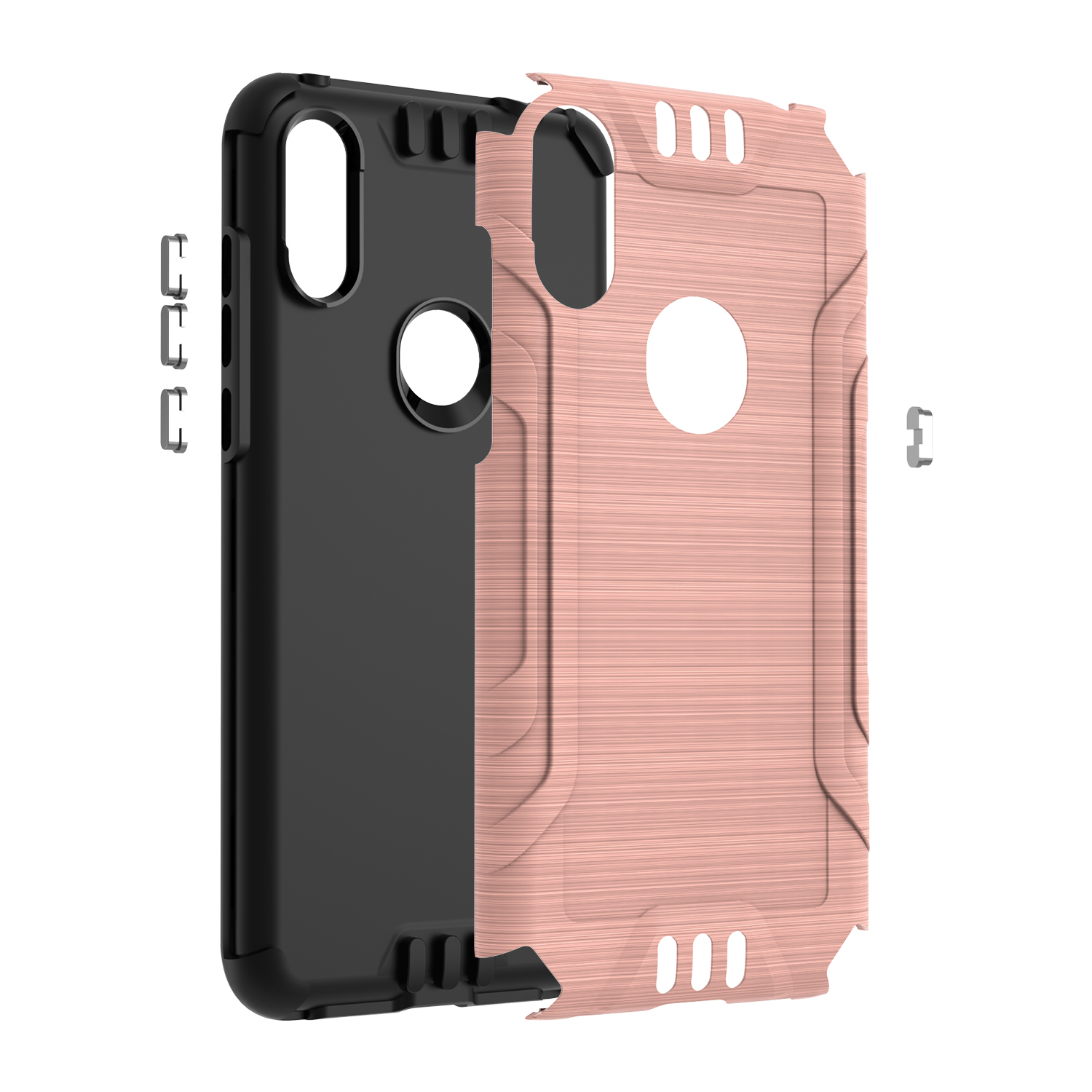 Funda rígida de poliuretano termoplástico con armadura delgada de doble capa para Nokia G300 híbrido - Imagen 72 de 83