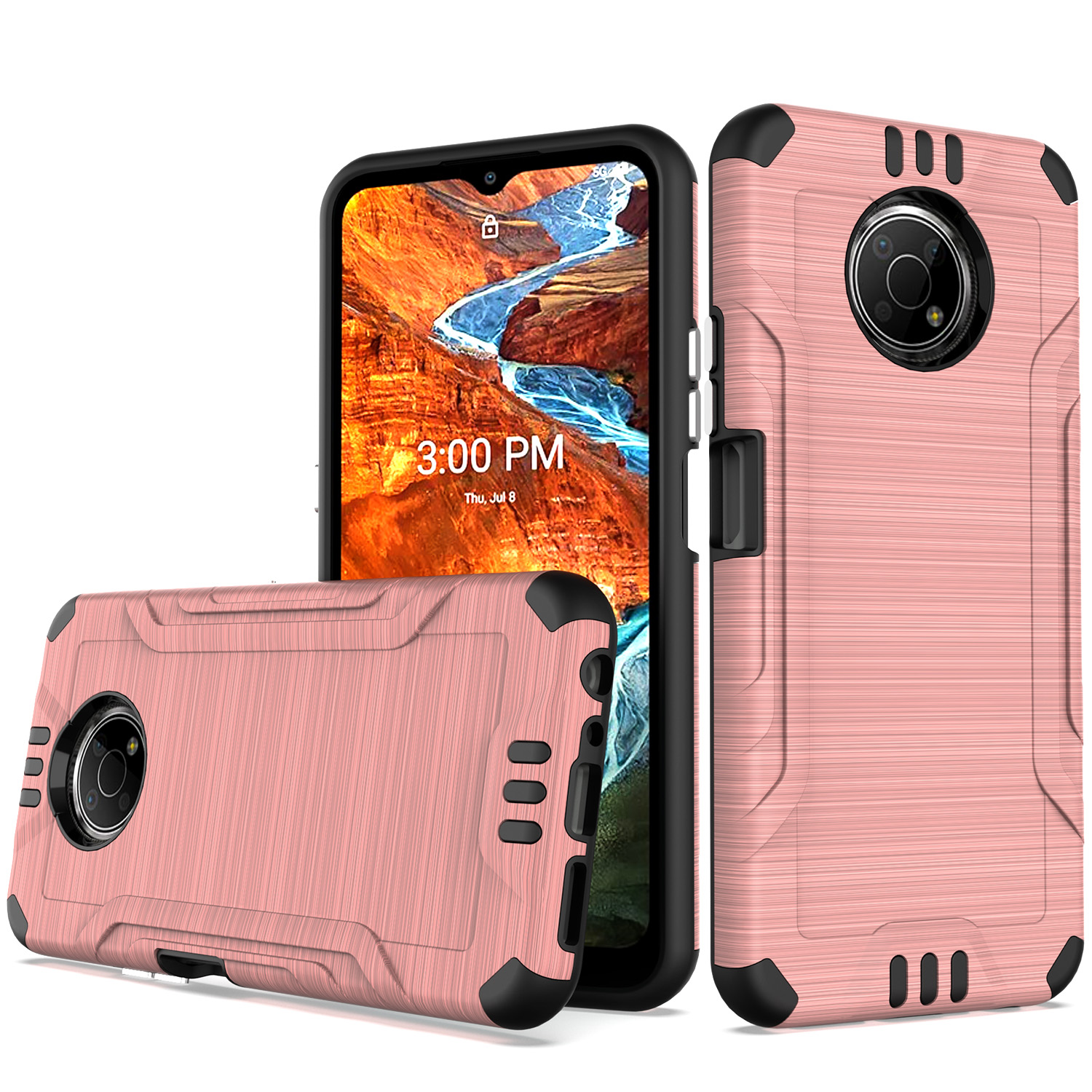 Funda rígida de poliuretano termoplástico con armadura delgada de doble capa para Nokia G300 híbrido - Imagen 66 de 83