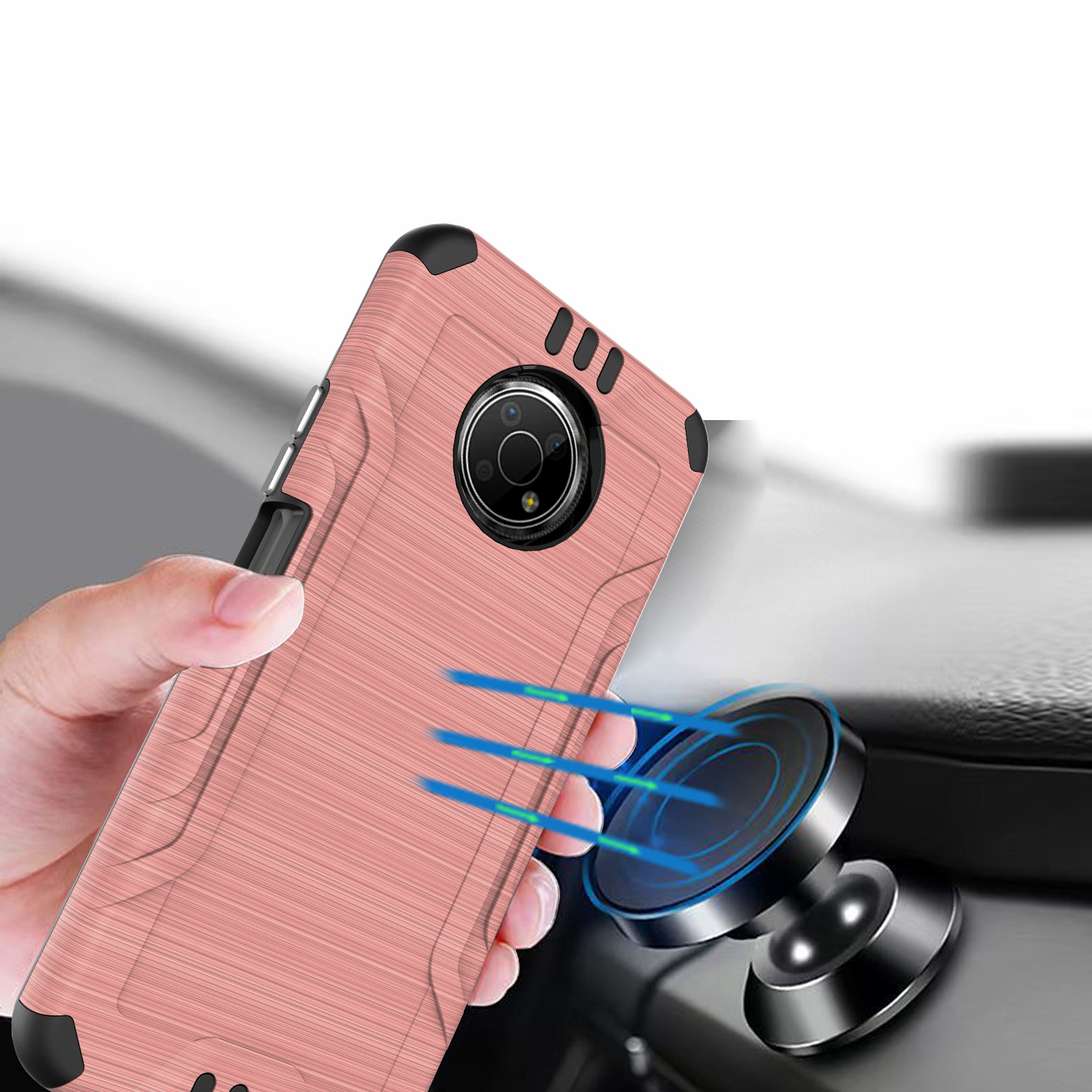 Funda rígida de poliuretano termoplástico con armadura delgada de doble capa para Nokia G300 híbrido - Imagen 70 de 83