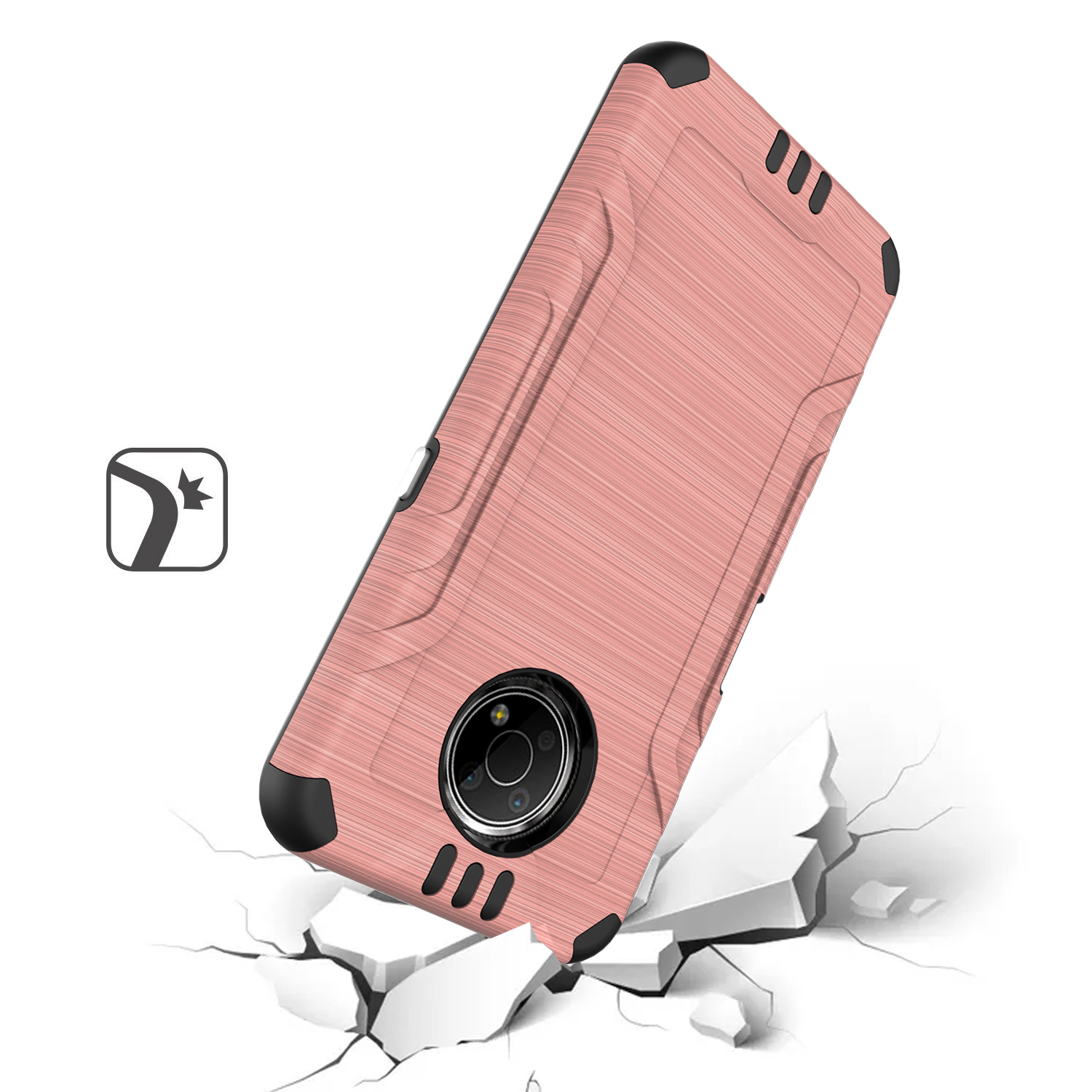 Funda rígida de poliuretano termoplástico con armadura delgada de doble capa para Nokia G300 híbrido - Imagen 69 de 83