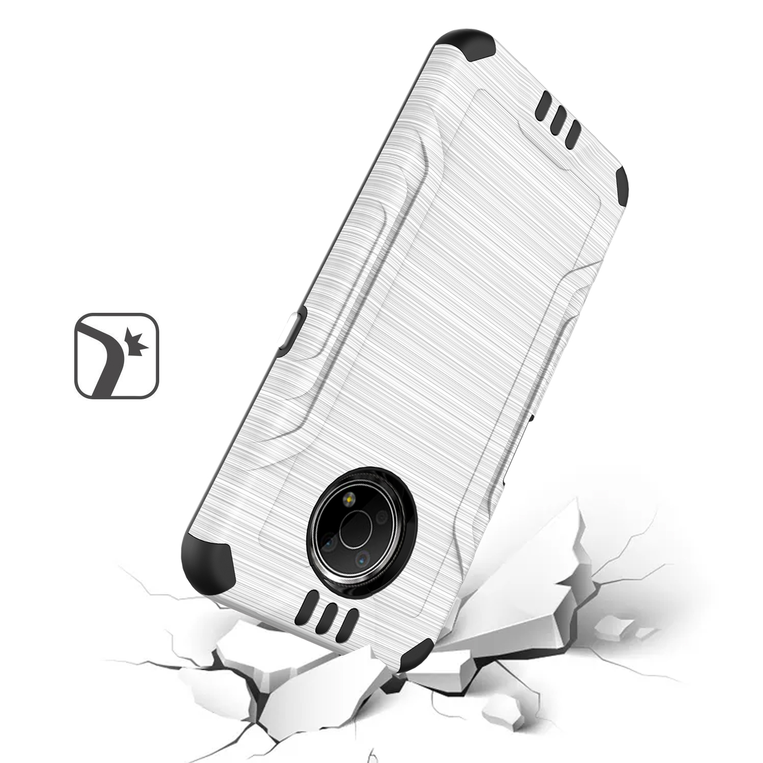 Funda rígida de poliuretano termoplástico con armadura delgada de doble capa para Nokia G300 híbrido - Imagen 61 de 83