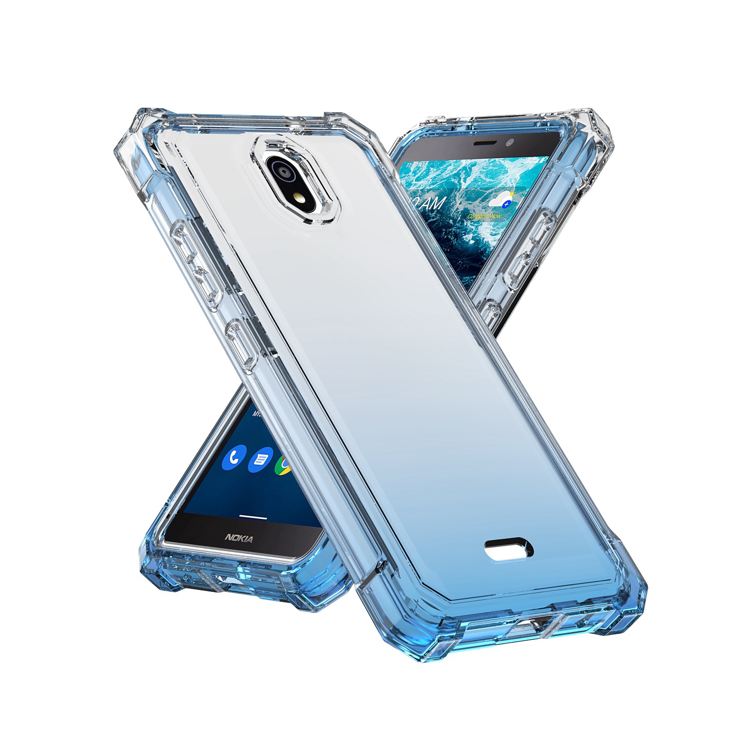 For Nokia G400 5G Gradient Hybrid Thick Guard Hard TPU Frame Armor Case Cover - Picture 8 of 24