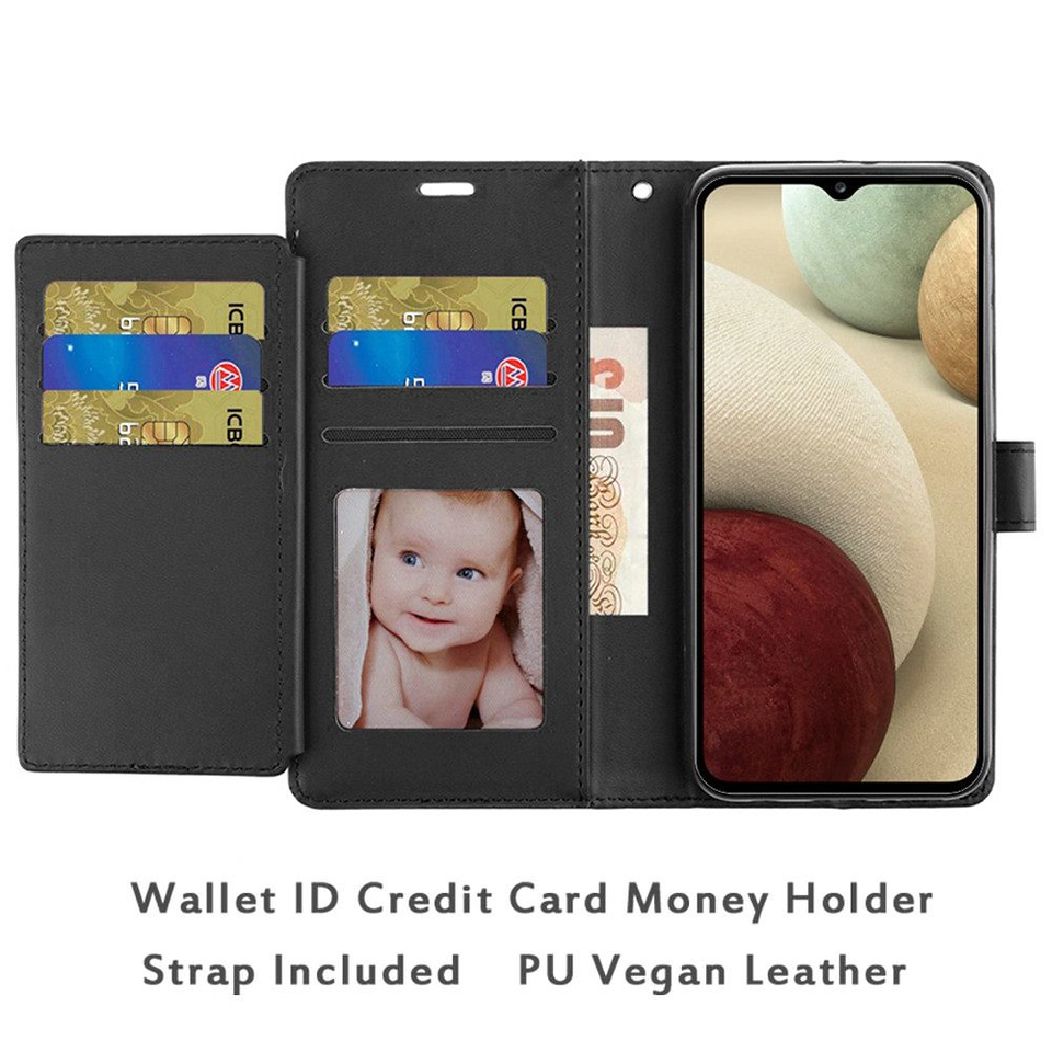 Funda billetera de cuero PU ranura para tarjeta de crédito con ranura para tarjeta de crédito para OnePlus Nord N20 5G - Imagen 10 de 21