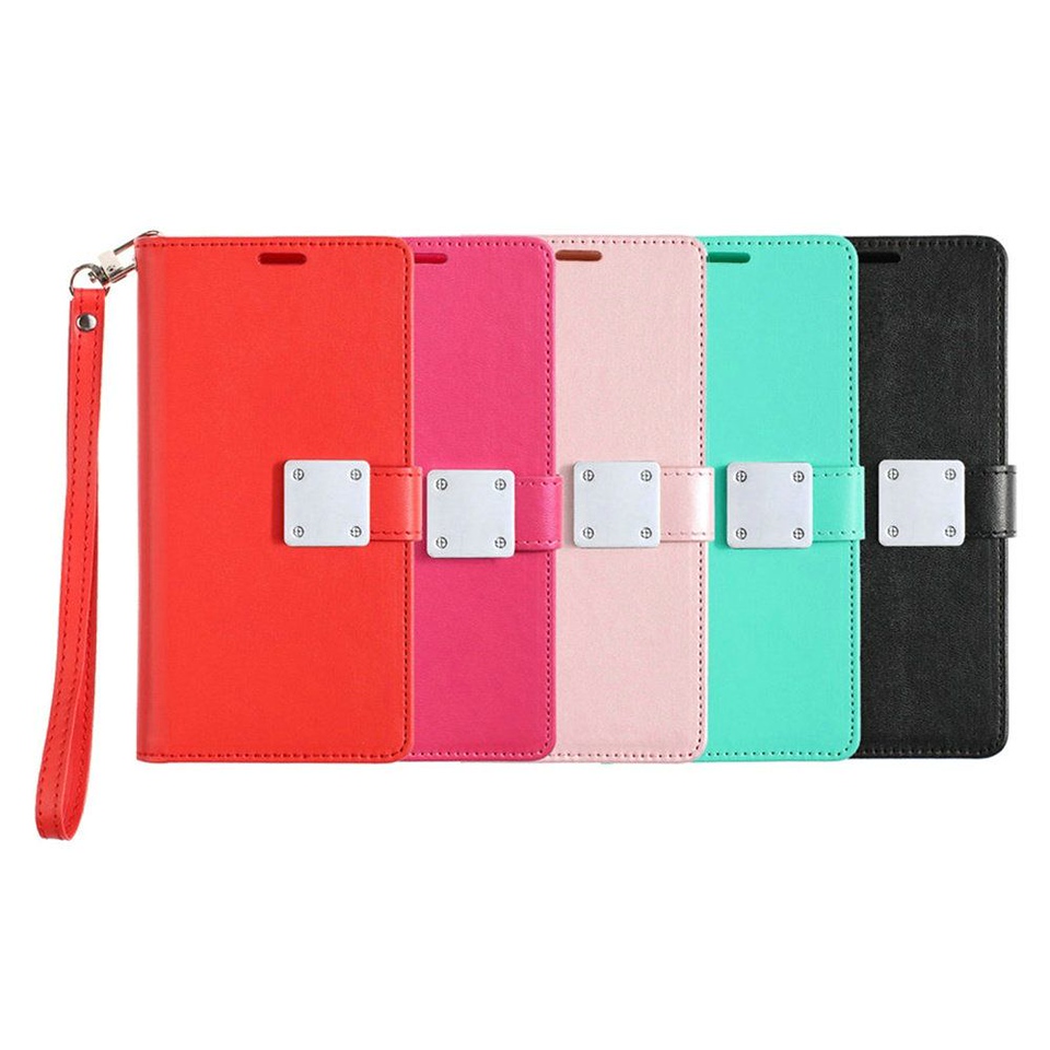 Funda billetera de cuero PU ranura para tarjeta de crédito con ranura para tarjeta de crédito para OnePlus Nord N20 5G - Imagen 21 de 21