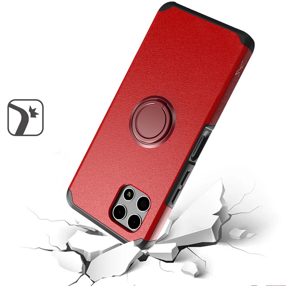 For Revvl 7 5G (T-Mobile) Kickstand Rubber TPU Hybrid with Ring Stand Case Cover - Picture 3 of 66