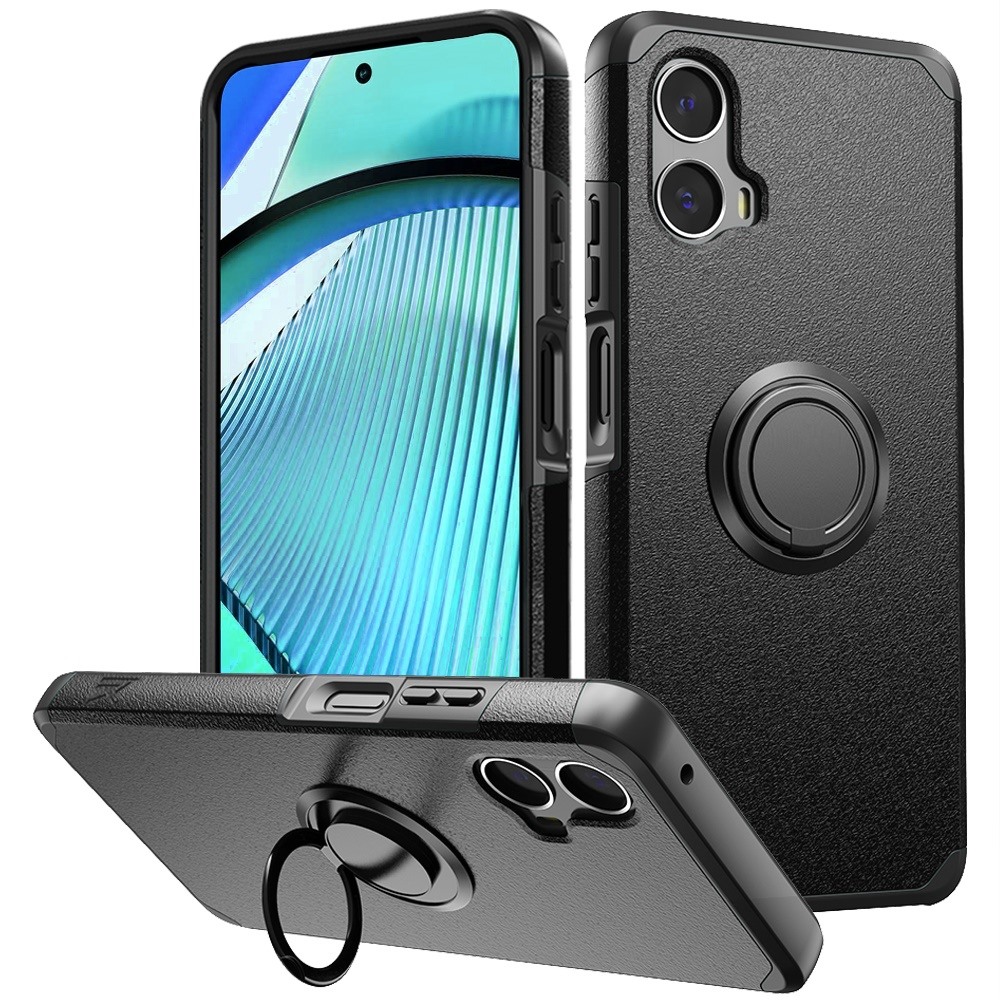 For Revvl 7 5G (T-Mobile) Kickstand Rubber TPU Hybrid with Ring Stand Case Cover - Picture 6 of 66