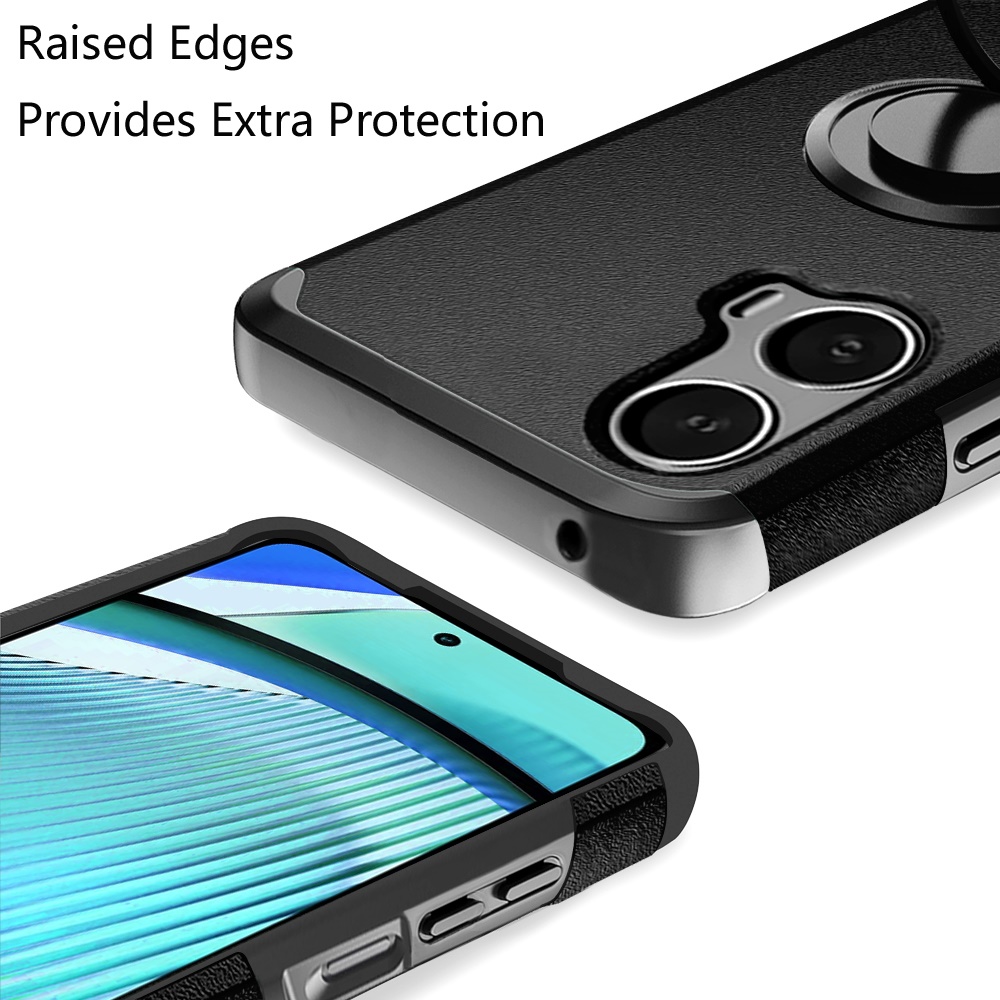 For Revvl 7 5G (T-Mobile) Kickstand Rubber TPU Hybrid with Ring Stand Case Cover - Picture 9 of 66
