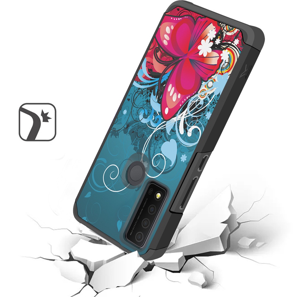 For TCL 30 XE 5G Design Pattern Slim Hard PC + TPU Hybrid Shockproof Case Cover - Picture 18 of 31