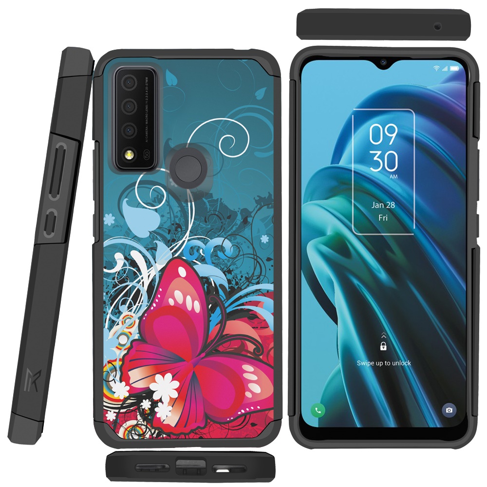 For TCL 30 XE 5G Design Pattern Slim Hard PC + TPU Hybrid Shockproof Case Cover - Picture 16 of 31