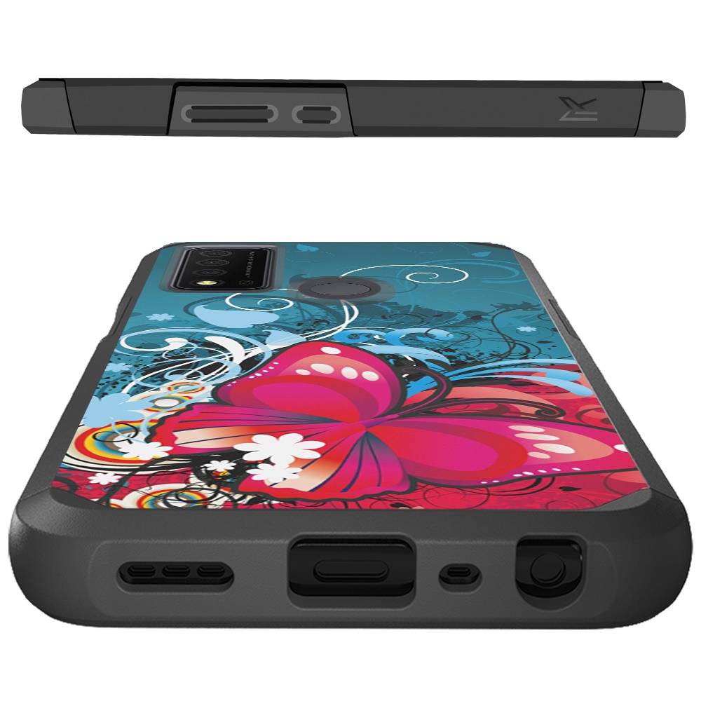 For TCL 30 XE 5G Design Pattern Slim Hard PC + TPU Hybrid Shockproof Case Cover - Picture 19 of 31