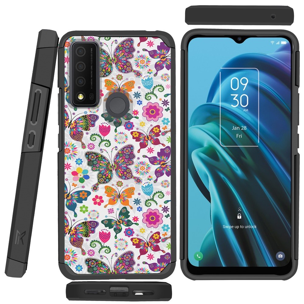 For TCL 30 XE 5G Design Pattern Slim Hard PC + TPU Hybrid Shockproof Case Cover - Picture 29 of 31