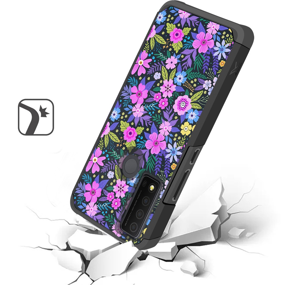For TCL 30 XE 5G Design Pattern Slim Hard PC + TPU Hybrid Shockproof Case Cover - Picture 22 of 31