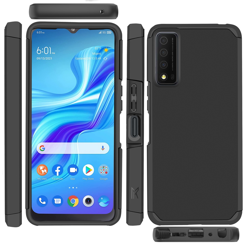 For TCL Stylus 5G Slim Shock Absorption Hybrid Hard PC TPU Gel Rubber Case Cover - Picture 14 of 108