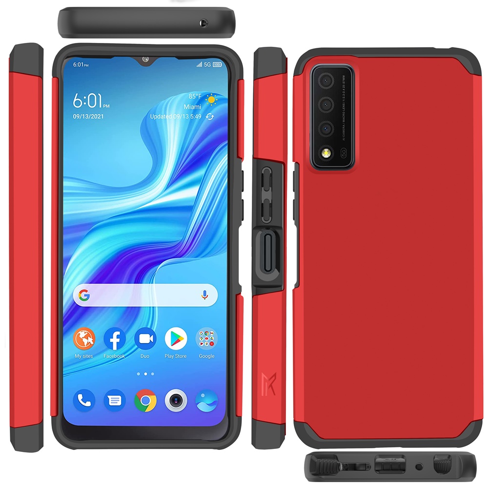 For TCL Stylus 5G Slim Shock Absorption Hybrid Hard PC TPU Gel Rubber Case Cover - Picture 33 of 108