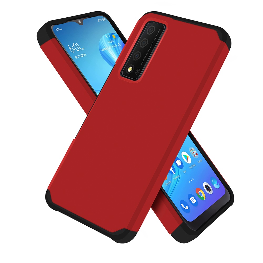 For TCL Stylus 5G Slim Shock Absorption Hybrid Hard PC TPU Gel Rubber Case Cover - Picture 28 of 108