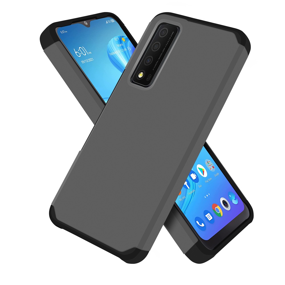 For TCL Stylus 5G Slim Shock Absorption Hybrid Hard PC TPU Gel Rubber Case Cover - Picture 46 of 108