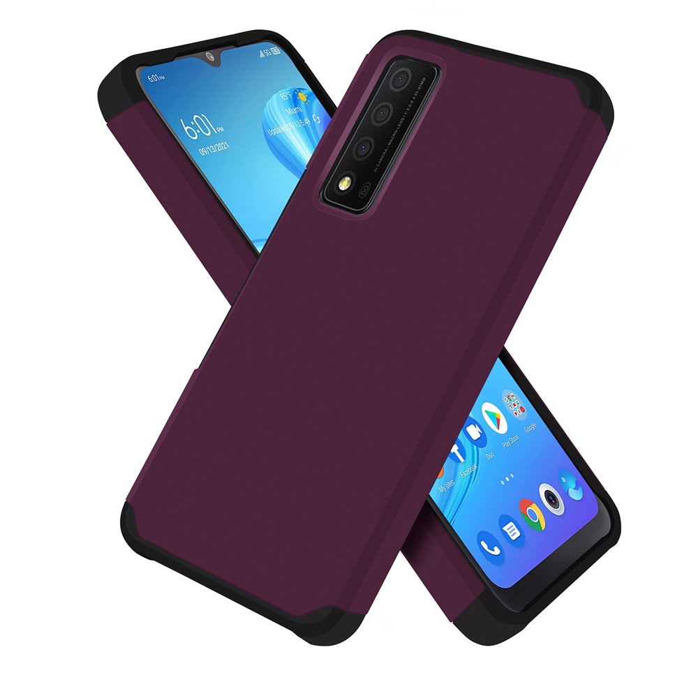 For TCL Stylus 5G Slim Shock Absorption Hybrid Hard PC TPU Gel Rubber Case Cover - Picture 55 of 108