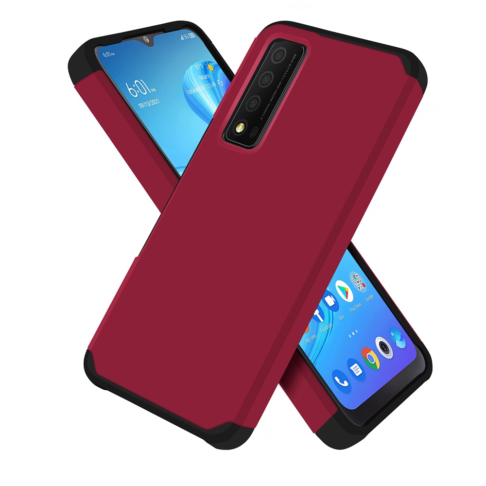 For TCL Stylus 5G Slim Shock Absorption Hybrid Hard PC TPU Gel Rubber Case Cover - Picture 64 of 108