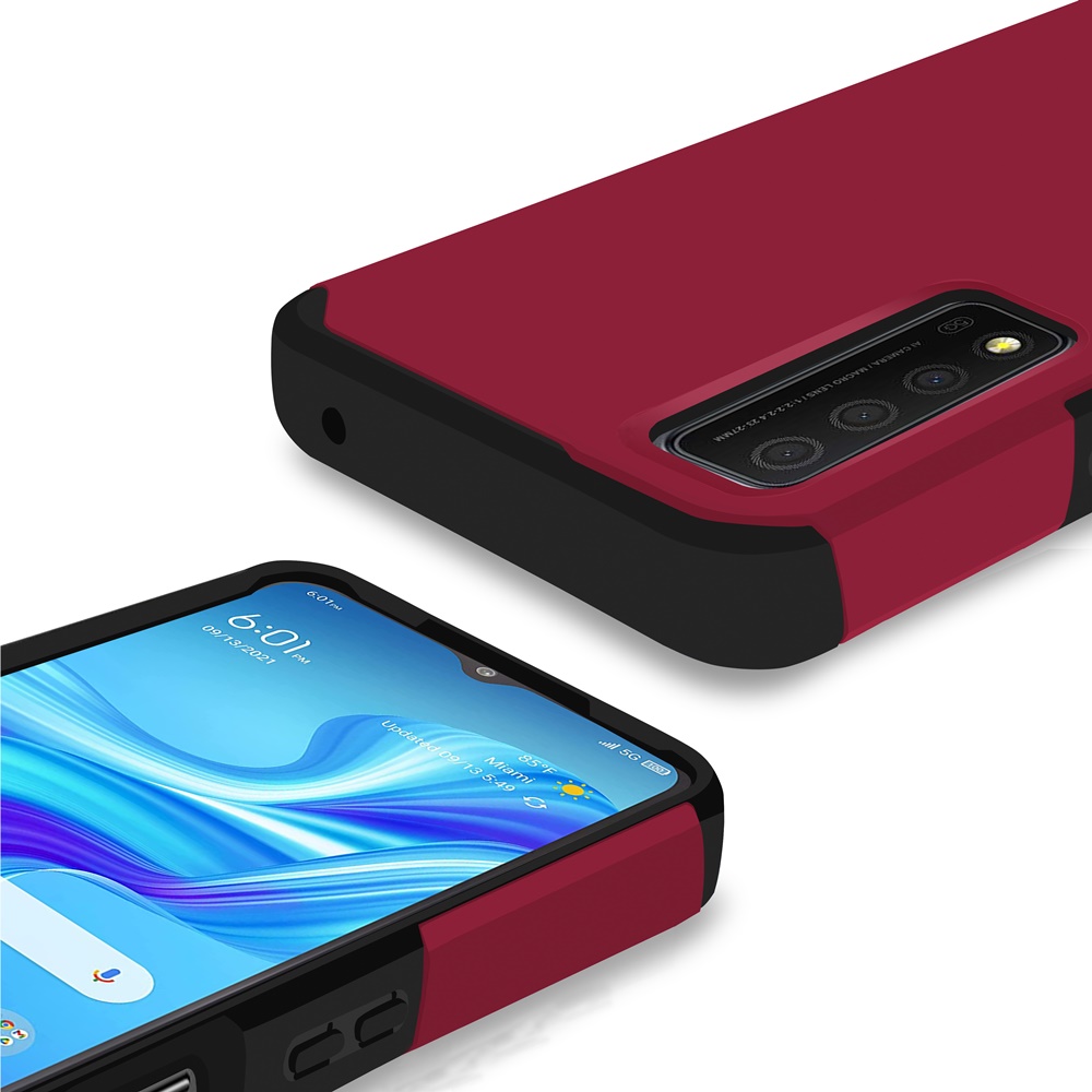 For TCL Stylus 5G Slim Shock Absorption Hybrid Hard PC TPU Gel Rubber Case Cover - Picture 66 of 108