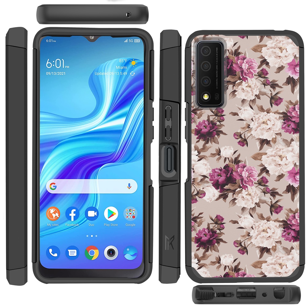 For TCL Stylus 5G Slim Shock Absorption Hybrid Hard PC TPU Gel Rubber Case Cover - Picture 78 of 108