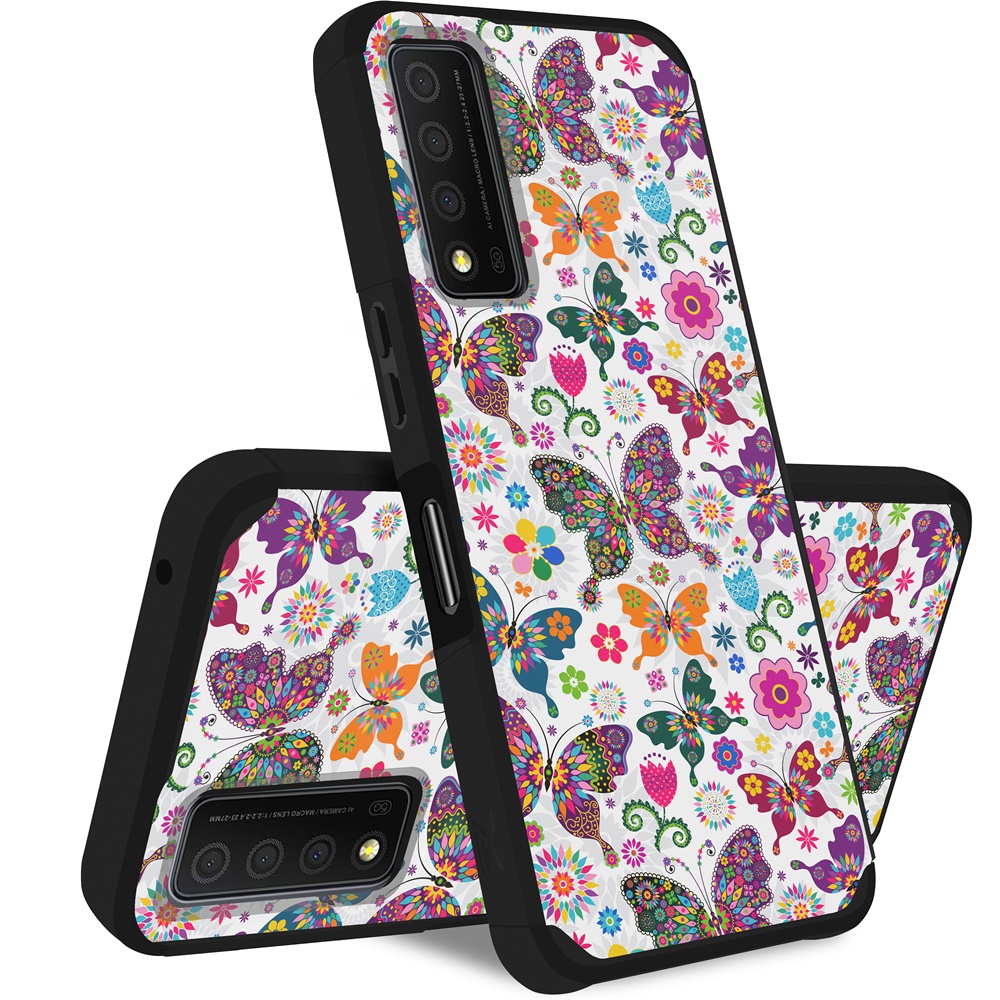 For TCL Stylus 5G Slim Shock Absorption Hybrid Hard PC TPU Gel Rubber Case Cover - Picture 101 of 108