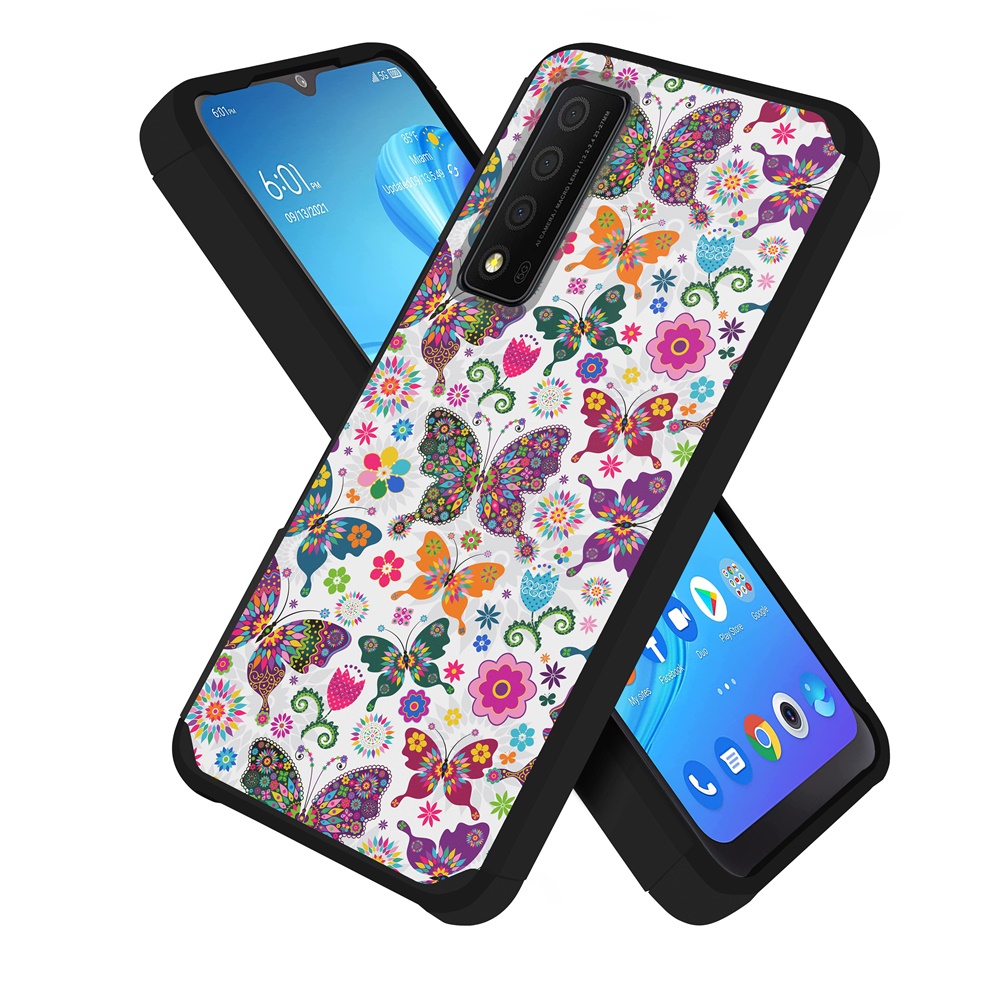 For TCL Stylus 5G Slim Shock Absorption Hybrid Hard PC TPU Gel Rubber Case Cover - Picture 100 of 108