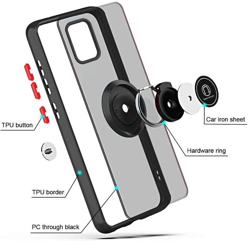 For Wiko Ride 3 Hybrid Shockproof 360° with Magnetic Metal Ring Stand Case Cover - Zdjęcie 15 z 33