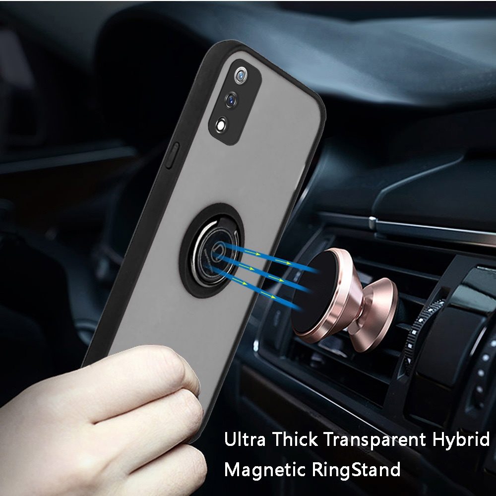 For Wiko Ride 3 Hybrid Shockproof 360° with Magnetic Metal Ring Stand Case Cover - Zdjęcie 14 z 33