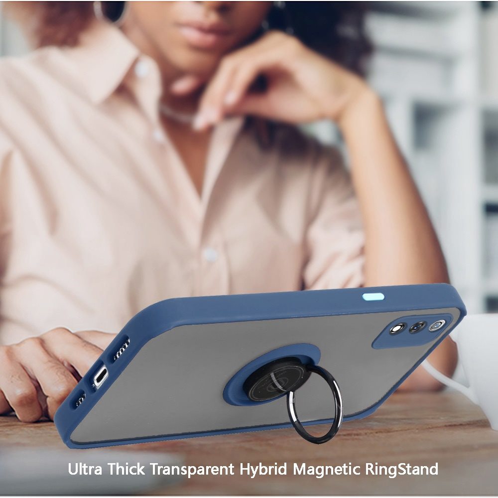 For Wiko Ride 3 Hybrid Shockproof 360° with Magnetic Metal Ring Stand Case Cover - Zdjęcie 29 z 33