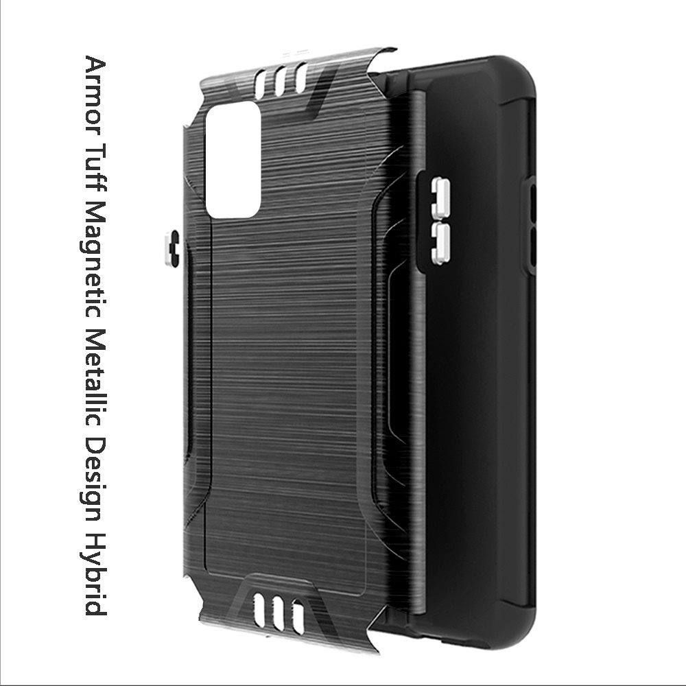For Wiko Ride 3 Hybrid Dual Layer Case Metallic Brush Shockproof Rubber Cover - Imagen 14 de 84