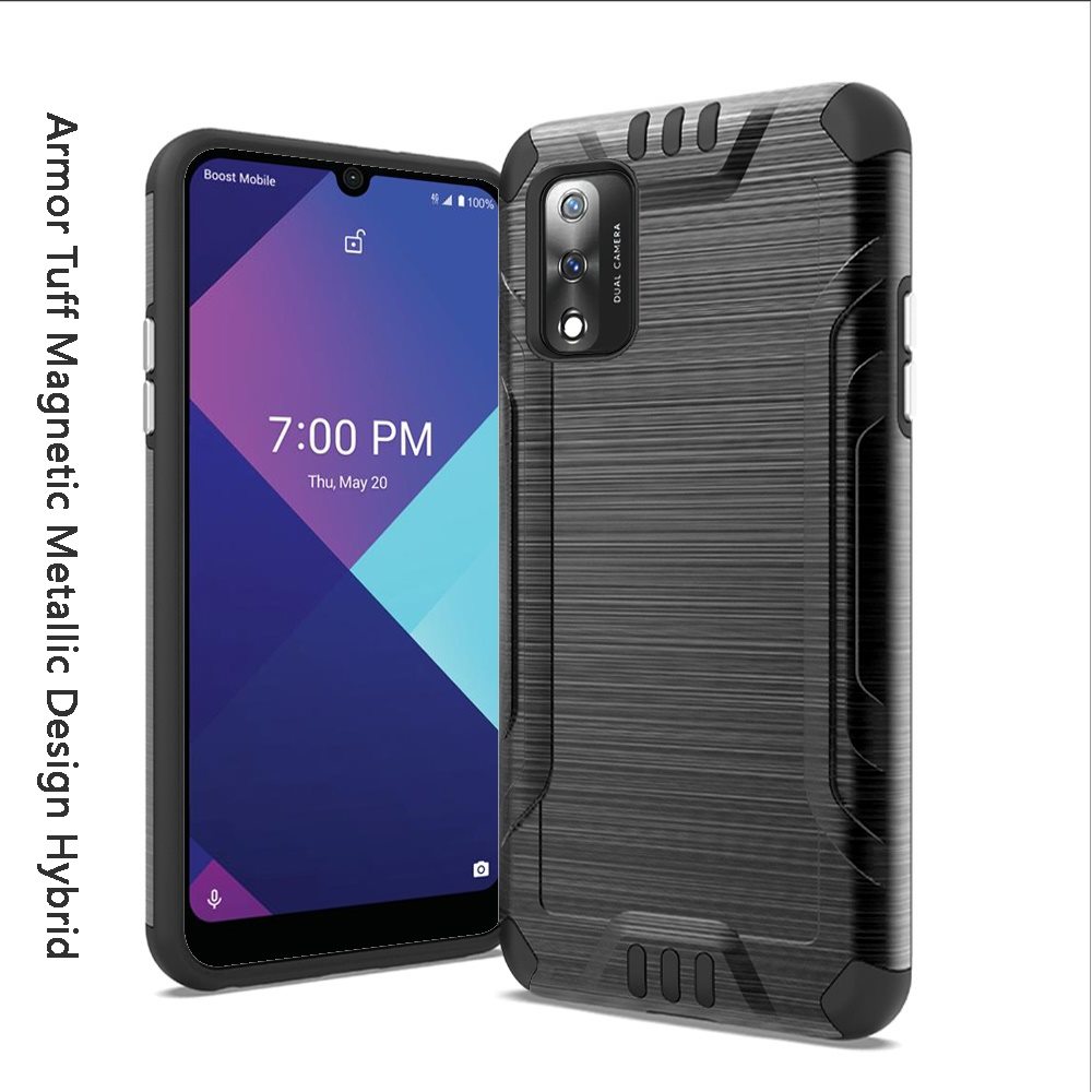 For Wiko Ride 3 Hybrid Dual Layer Case Metallic Brush Shockproof Rubber Cover - Imagen 12 de 84