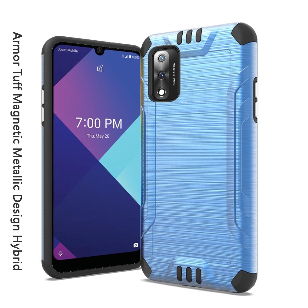 For Wiko Ride 3 Hybrid Dual Layer Case Metallic Brush Shockproof Rubber Cover - Imagen 22 de 84