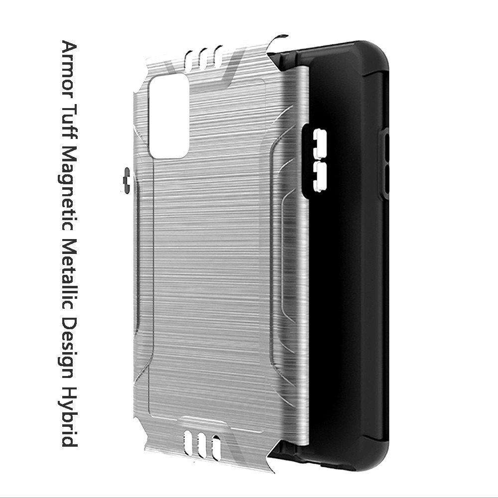 For Wiko Ride 3 Hybrid Dual Layer Case Metallic Brush Shockproof Rubber Cover - Imagen 33 de 84