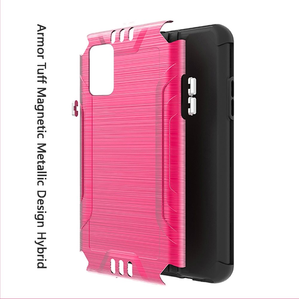 For Wiko Ride 3 Hybrid Dual Layer Case Metallic Brush Shockproof Rubber Cover - Imagen 51 de 84