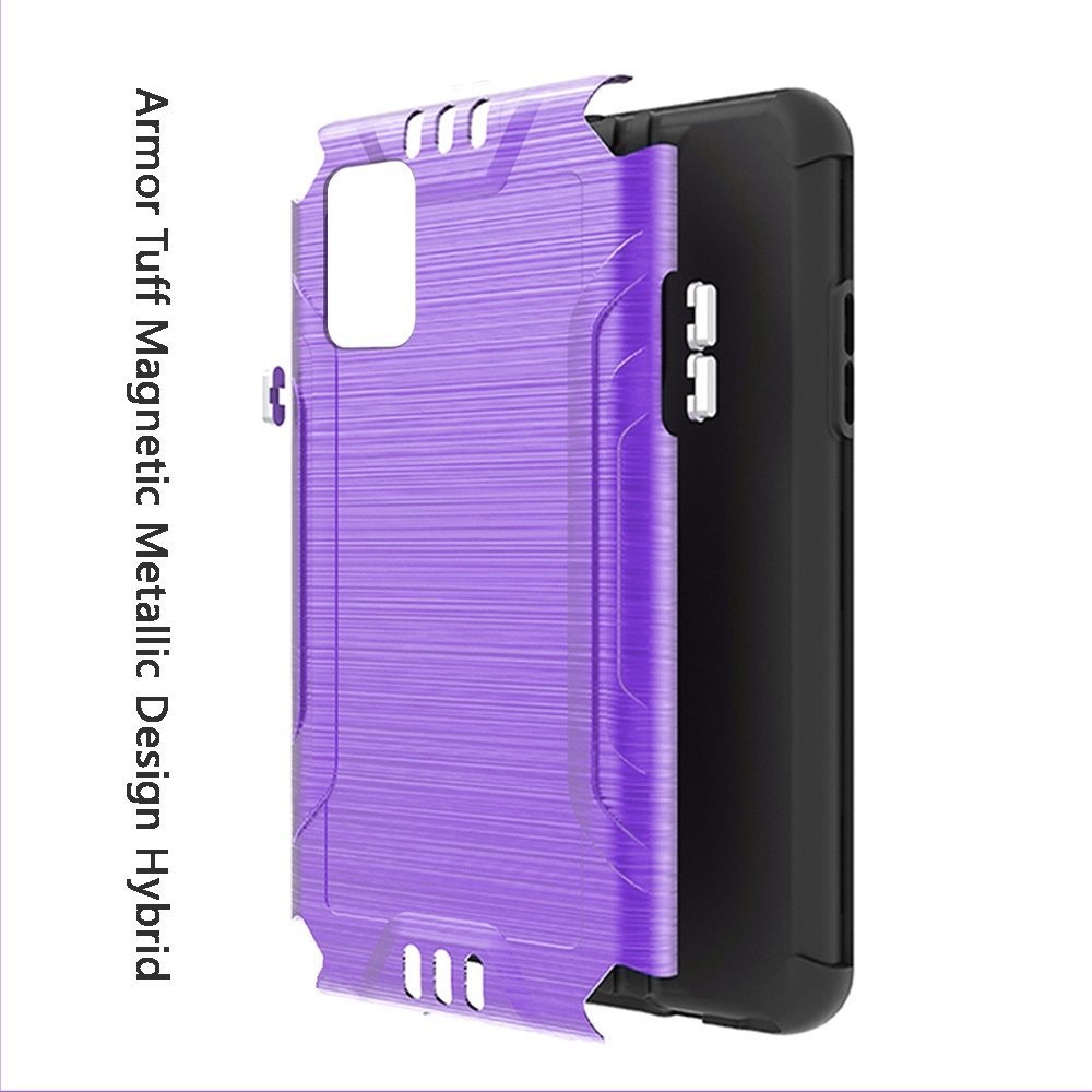 For Wiko Ride 3 Hybrid Dual Layer Case Metallic Brush Shockproof Rubber Cover - Imagen 78 de 84
