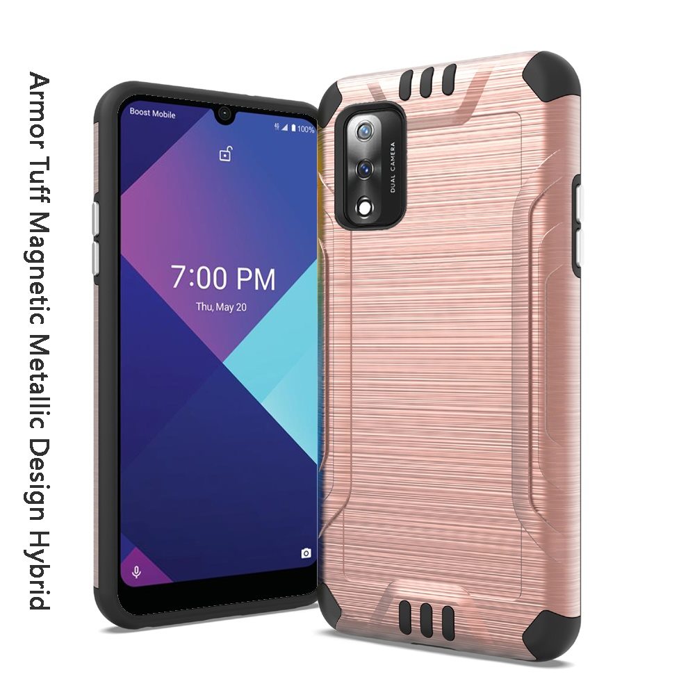 For Wiko Ride 3 Hybrid Dual Layer Case Metallic Brush Shockproof Rubber Cover - Imagen 67 de 84