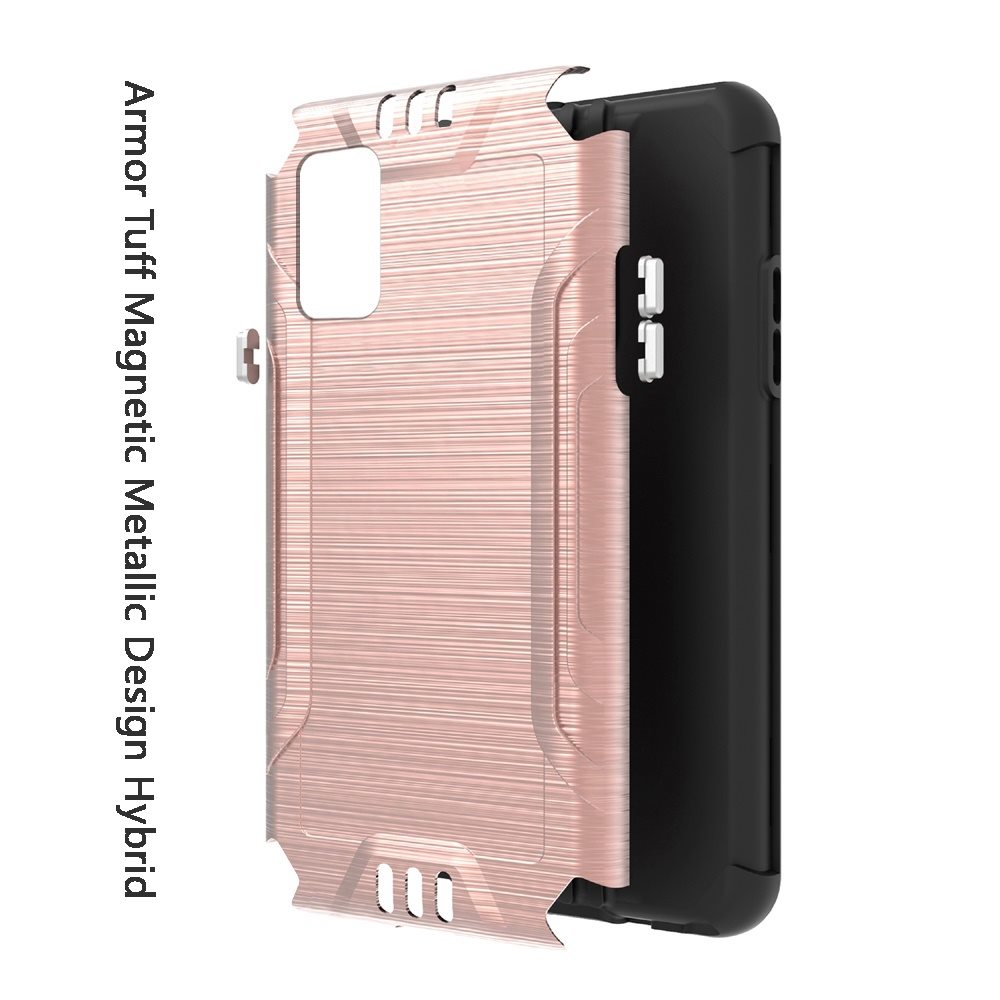 For Wiko Ride 3 Hybrid Dual Layer Case Metallic Brush Shockproof Rubber Cover - Imagen 69 de 84