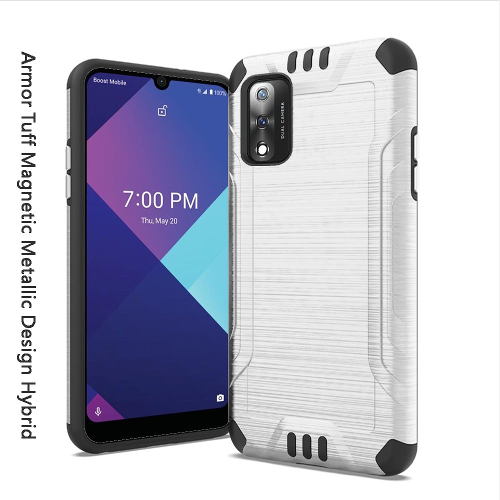 For Wiko Ride 3 Hybrid Dual Layer Case Metallic Brush Shockproof Rubber Cover - Imagen 58 de 84