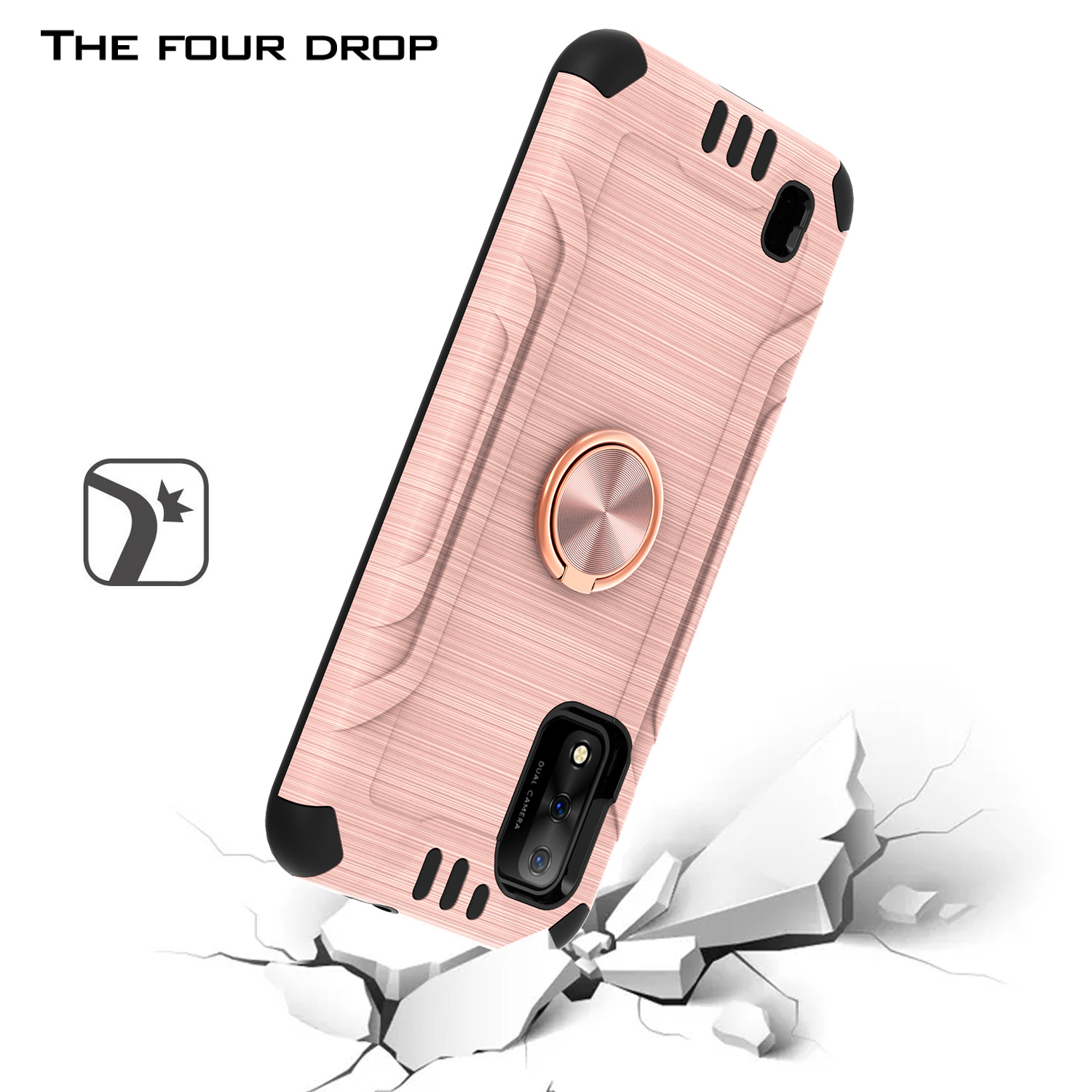 For Wiko Ride 3 Hybrid Rotating Ring Holder Stand Rubber Armor TPU Case Cover - Photo 31 sur 42
