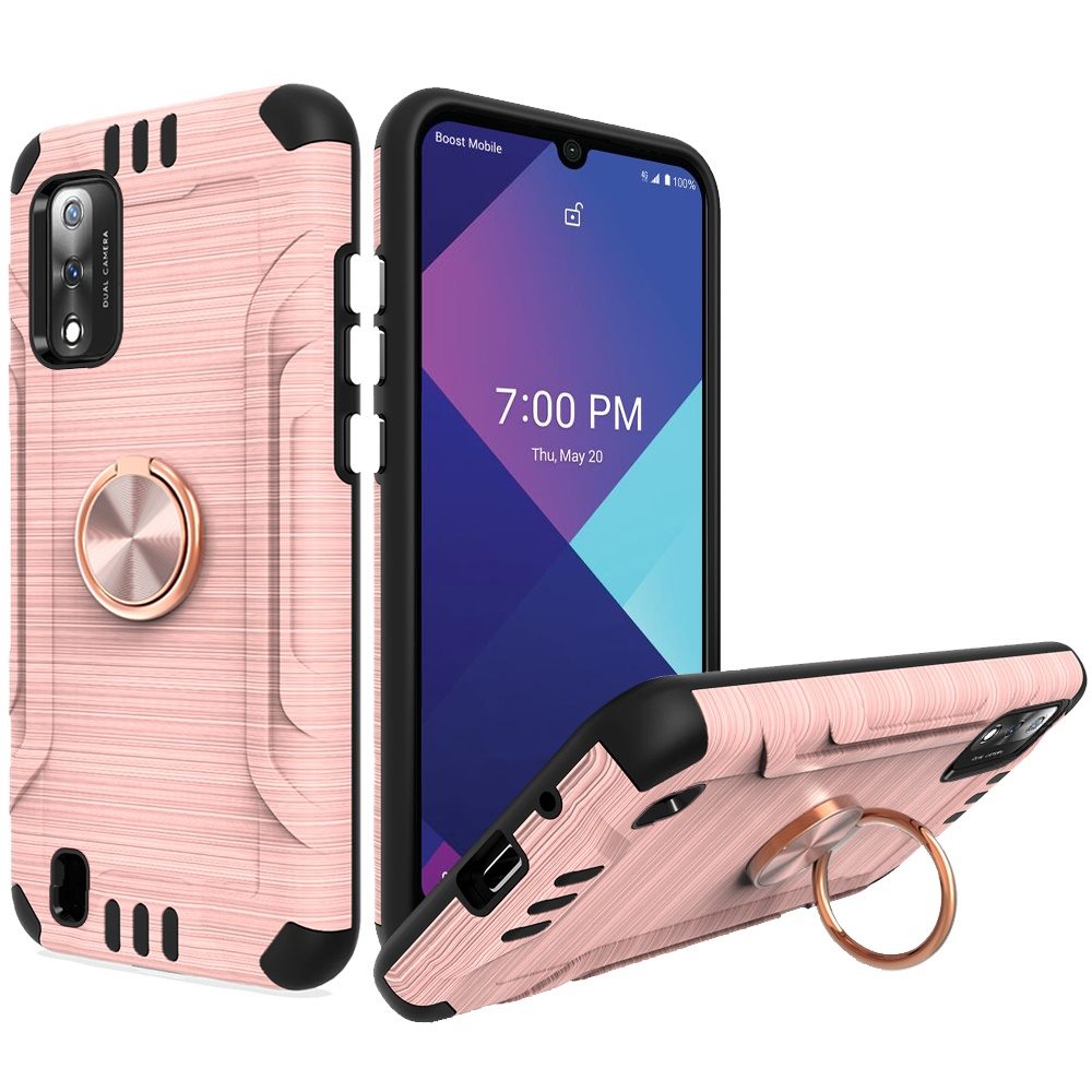 For Wiko Ride 3 Hybrid Rotating Ring Holder Stand Rubber Armor TPU Case Cover - Photo 32 sur 42