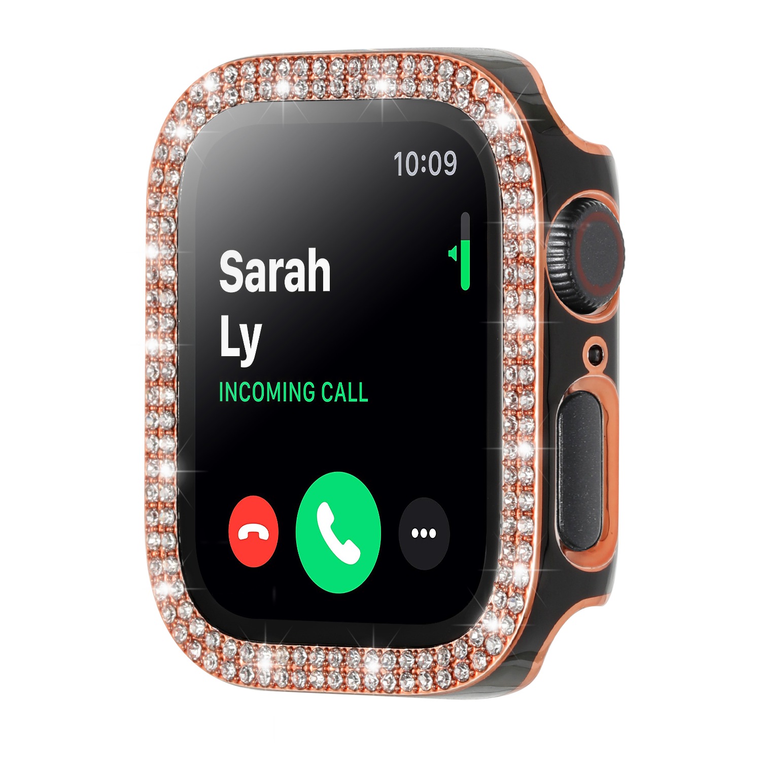 For Apple Watch Series 7/6/SE/5/4/3/2/1 Diamond Case Tempered Glass Screen Cover - Picture 15 of 25